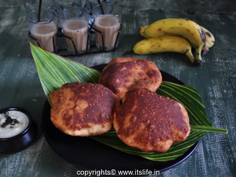 Recipe of Banana Bun a deep pried sweet puri